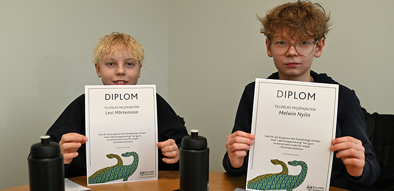 Levi och Melwin är unga miljöhjältar
