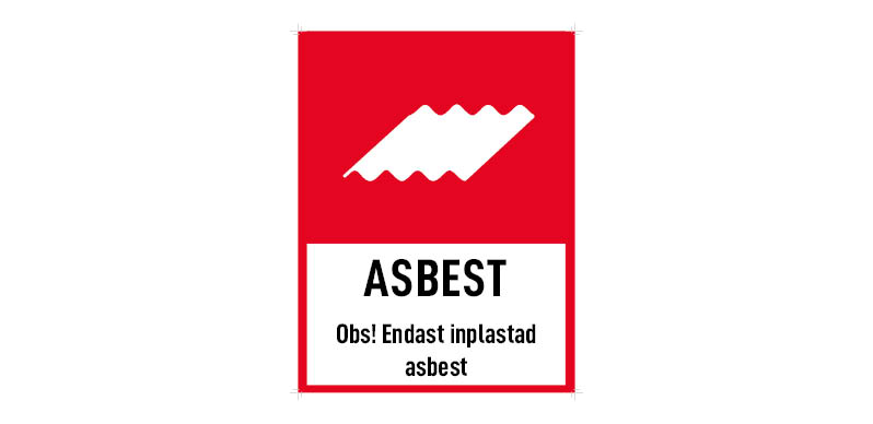 Asbest måste plastas in