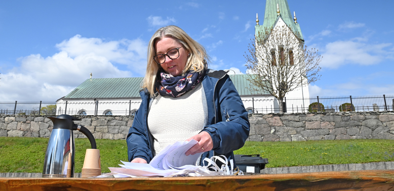 linda Persson arbetar som assisten i församlingsarbetet.