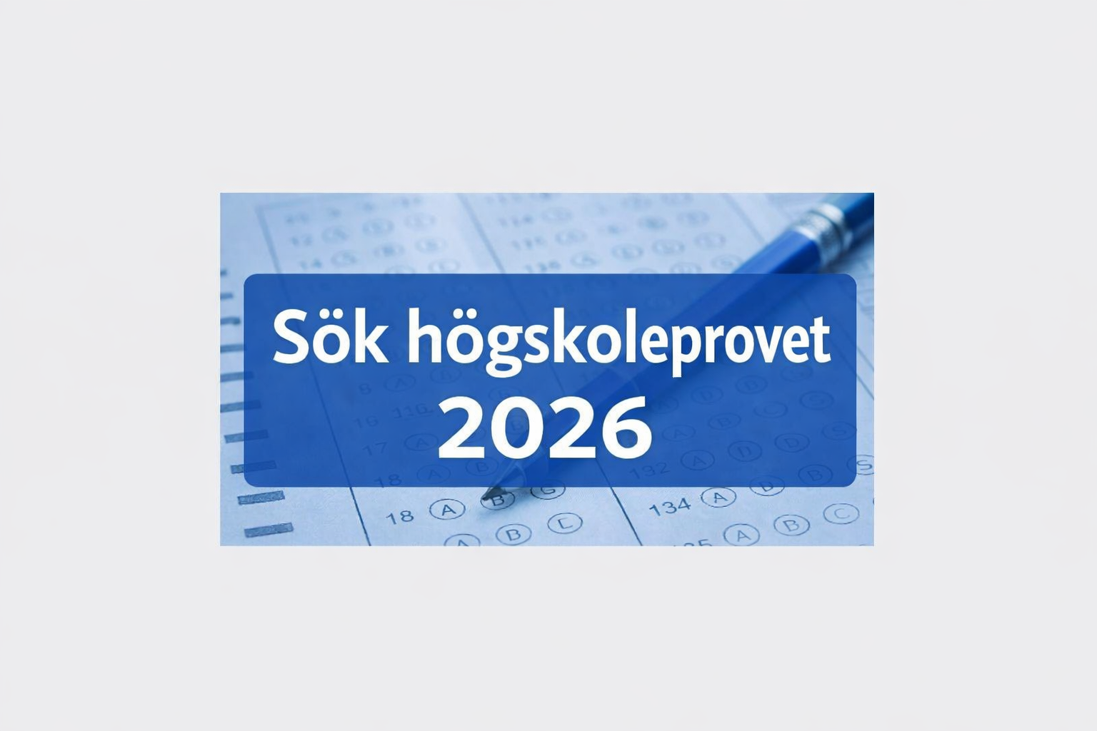 Sök högskoleprovet 2026